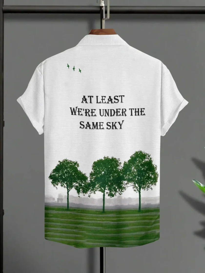 At Least We're Under the Same Sky Linen Shirt